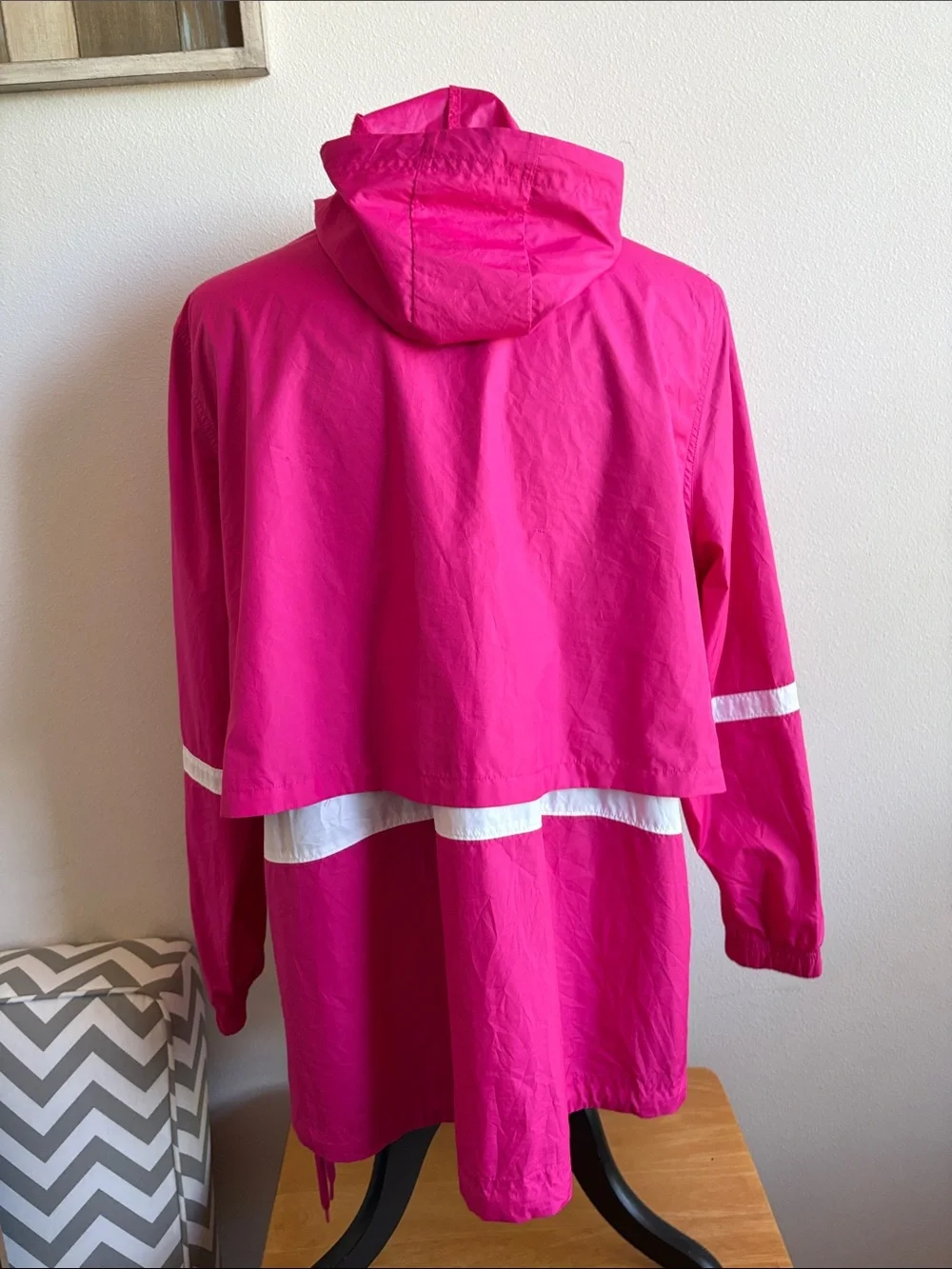 Nike Hot Pink Hooded Windrunner with White Accents Size XXL